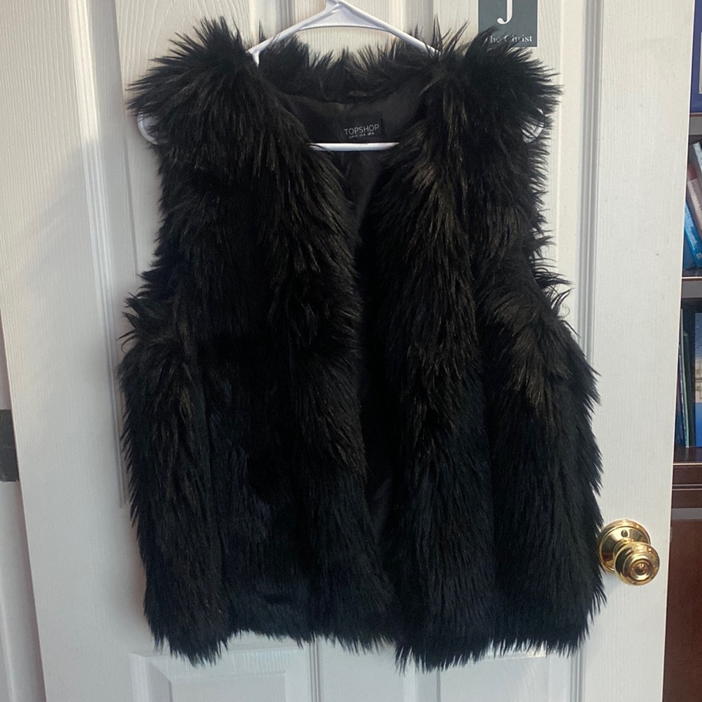 Topshop faux fur vest